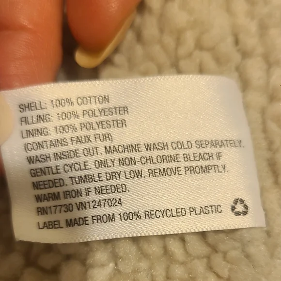 Wild Fable Sherpa Lined  Blue Denim Jacket Size XS EUC Fall Fashion Casual Basic - Picture 8 of 8